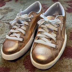 Rose gold Puma sneakers